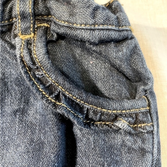 GYMBOREE Panda dark blue jeans with panda on front leg. Size 12-18 months. - Picture 4 of 7